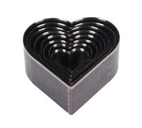 Tnfeeon Cutter de Matrice en Cuir, 8 Pcs en Forme de Coeur en Forme de Coeur Creux Outil de Percuteur à Haut Carbone Matériau en Acier en Carbone pour Bricolage en Cuir et Fabrication