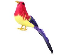 Tnfeeon Décoration d'oiseau Fabriquée à la Main, Figurine de Jardin en Mousse de 28cm, Décoration de Pelouse Animale pour Cour et Maison
