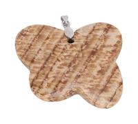 Tnfeeon Décoration en Pierre, Pendentif en Forme d'aile, Ornement en Pierre Naturelle pour la Fabrication de Bijoux, Décoration de Salle avec Extérieur Brillant pour la Maison, le Bureau, les (brun