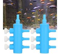 Tnfeeon Distributeur de Valve de Levier de Contrôle d'air d'aquarium, Connecteur en Plastique, Séparateur à 3 Voies pour Accessoires de Pompe à Air de Poisson 2 Pièces (Une Minute et Trois)