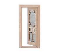 Tnfeeon Doll House Screen Door Birch Mini Finition Naturelle Modèle de Meubles de la Maison Poupée pour 1:12 Doll House Living Room