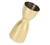Tnfeeon Double Jigger à Cocktail, Tasse à Mesurer l'alcool en Acier Inoxydable à Double Mesure, Versage Précis Plaqué Or 1,5 X 1,6 X 3,7 Pouces pour Barmen Professionnels et Utilisation au Bar à