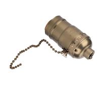 Tnfeeon Douille de Lumière E27, Douille de Lumière Vintage avec Chaîne de Traction, Aluminium Durable, Idéale pour l'éclairage de la Maison et du Bureau, Parfaite pour Les Projets de Bricolage