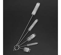 Tnfeeon Ensemble de Brosse à Lavage en Acier Inoxydable Flexible en Nylonhaar, 5-PC