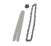 Tnfeeon Ensemble de Chaîne et Guide-Chaîne de 15 Cm pour Tronçonneuse Mini, Kit de Plaque de Pignon 1/4 avec Guide de 186 Mm et de 230 Mm pour Scie à Main électrique Compacte
