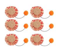 Tnfeeon Ensemble de Jouets Interactifs Anti-Mastication Tournesol 6 Pièces avec Pompon pour Jeu Intérieur et Extérieur Polyester 3,15 Pouces Recharges pour Animaux de Compagnie Chaton Chat Teaser