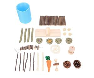 Tnfeeon Ensemble de Jouets pour Hamster, Cochon d'Inde, Petit Animal à Mâcher, Cage Rat Accessoires Roue de Course Balles de Tunnel Chinchillas Gerbilles Rats Lapins Rongeurs