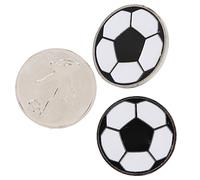 Tnfeeon Ensemble de Lancer d'arbitre de Football, Jeu de Lancer d'arbitre Double Face en Acier allié avec 3 Pièces et Boîtes en Plastique, de 3,5 Cm pour les Joueurs 'arbitres 'entraînement de
