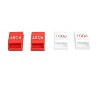 Tnfeeon Ensemble de Mini Boîtes aux Lettres en Bois, Décor fabriqué à la Main avec Finition Lisse, 10 Pièces Comprenant des Mini Enveloppes, Ornements de Journaux, Style Blanc et Rouge pour Les