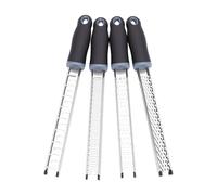 Tnfeeon Ensemble de Râpes à Zesteur en Acier Inoxydable, 4 Pièces, Râpes Carrées en Forme de Cœur à Ruban Fin, Lavables au Lave-vaisselle, Outils de Cuisine pour Parmesan, Citron, Gingembre, Ail,