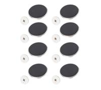 Tnfeeon Ensemble de Remplacement de Boutons de Pantalon en Acier Inoxydable, Broches de Bouton de Jean à Connexion à Vis Réglables, 8 Pièces Base épaisse Antirouille Noire de 17 Mm pour Jeans Manteaux