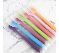 Tnfeeon Ensemble de Spatules en Silicone Translucide avec Noyau en Acier Inoxydable, Résistant à la Chaleur, sans BPA, Ustensile de Cuisine pour la Cuisson, le Mélange, L'étalement du (BLUE)