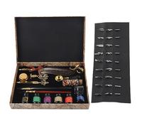 Tnfeeon Ensemble de Stylos Européens, Kit d'écriture Rétro avec Plumes de Rechange et Bouteilles d'encre pour Cadeau, Idéal pour les écrivains et les Amateurs de Calligraphie (SP271931R gris doré
