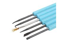 Tnfeeon Ensemble d'Outils d'aide à la Soudure à Double extrémité, Outils Manuels de Précision en Acier traité pour la Réparation électronique et l'assemblage de Circuits Intégrés 6 Pièces