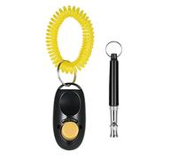 Tnfeeon Ensemble Sifflet et Clicker pour Chien, Outil Professionnel de Dressage de Chien Silencieux et Ultrasonique, Anti-aboiement, Système Portable Léger pour Le Dressage d'obéissance