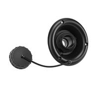 Tnfeeon Entrée d'eau par gravité pour Camping-Car, Entrée de Remplissage d'eau Douce Ronde avec Connecteur de Tuyau et Couvercle, Trou D'aération intégré Anti-débordement, Sangle de (Black)