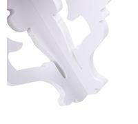 Tnfeeon Étagère d'angle de Salle de Bain à 2 Niveaux, Support de Rangement sculpté en Bois Blanc, Présentoir Résistant à l'humidité pour Salle de Bain ou Cuisine