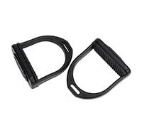 Tnfeeon Étriers Flexibles Anglais pour Chevaux, étriers de sécurité Flexibles en Plastique Haute Résistance pour Débutants et Entraînement de Trail, Noir 9,6 X 9 X 4 Cm (S 62x50cm / 24,41x19,69