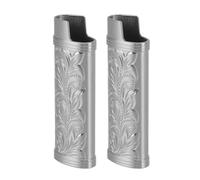 Tnfeeon Étui à Briquet Vintage en Alliage de Zinc Résistant aux Rayures, Ajustement sécurisé, Conception Légère, Rangement Portable de 1,9 Onces pour Le Camping, la Randonnée, Les Amateurs de Plein