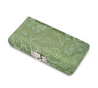 Tnfeeon Étui à Roseaux en Bois en Bois, Conception de Créneaux, Couverture Tissu de Soie, Trous Respirants, Taille Compacte pour Roseaux Haut Niveau 3 Pcs, Sac Velours, Sac Support Portable avec