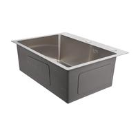 Tnfeeon Éviers de Cuisine à Monter Sous Plan pour Bateau Camping-car avec Drain insonorisé en Acier 304 pour Camion de Nourriture Cuisine de Camping Évier de -car en Acier Inoxydable de 24 Pouces