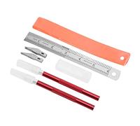 Tnfeeon Exacto Ensemble de Couteaux de Loisirs Créatifs avec 20 Lames, Manche Léger et Antidérapant pour Travaux Manuels, Papier, Carton, Bois, Tissu, Modèle Artistique (rouge)