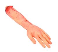 Tnfeeon Fausse Main en Caoutchouc, Simulation Réaliste de Main Coupée pour Farces d'halloween, Matériau Doux et Confortable, Grand 18,5 X 4,1 Pouces, Petit 9,1 X 3,7 Pouces, Décoration Sanglante