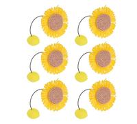 Tnfeeon Feather Toys Ensemble de Jouets Interactifs Tournesol avec Pompon pour Jeu Intérieur et Extérieur Polyester 3,15 Pouces Recharges pour Animaux de Compagnie Chaton Chat Teaser Baguette de