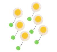 Tnfeeon Feather Toys Ensemble de Jouets Interactifs Tournesol avec Pompon pour Jeu Intérieur et Extérieur Polyester 3,15 Pouces Recharges pour Animaux de Compagnie Chaton Chat Teaser Baguette de