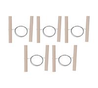 Tnfeeon Fil de Coupe avec Manche en Bois, Acier Inoxydable, Coupe-Argile en Fil de Fer 5PCS avec PoignéEs en Bois Outil de Coupe de Poterie en Fil d'acier pour L'artisanat de la Sculpture