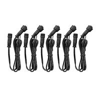 Tnfeeon Fil d'enterrement Direct Extérieur, Cordon d'alimentation étanche pour éclairage Paysager, Paquet de 5 Câbles 'Extension Basse Tension de 1 M pour la Maison et Le Bureau