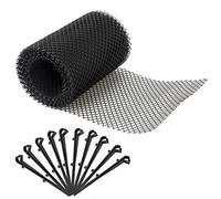 Tnfeeon Filet en Plastique PP avec 10 Clous de Sol, Taille de Trou de 6 Mm, pour Avant-Toit, évier, Drainage de Jardin, Protection de Gouttière Antirouille, 15 Cm X 6 M, Filtre à Feuilles en,