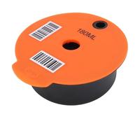 Tnfeeon Filtres à café, Filtres Réutilisables, Cuillère et Brosse de Nettoyage, Capsule en Matériau PP Facile à Nettoyer pour Machines à café Compatibles, Capsule Réutilisable avec Dosette (180ML)