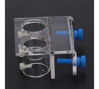 Tnfeeon Fixation de Tuyau Souple en Acrylique pour Aquarium, Support de Pince Transparent pour Tube d'alimentation en Eau de Poisson, Conception à Double Trou pour Aquarium organisé (Double Trou)