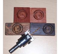 Tnfeeon Foret à Perles en Acier et Bois, Ensemble de 4 Options de Tailles 16mm à 22mm pour Bricolage D'anneaux en Bois, Bijoux et Artisanat de Maison (Comme indiqué, argent)