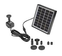 Tnfeeon Fountaine D'énergie de Pompage d'eau Solaire Colonne de Crue Conçue Professionnellement de la Fontaine Solaire Noire pour la Salle de Bain des Oiseaux de Jardin