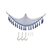 Tnfeeon Gland de Filet de Stockage d'animaux en Peluche Facile à Installer Triangle de Hamac de Stockage de Jouets Durable pour la Chambre à Coucher (Bleu Royal 4 kg / 8,8 LB)