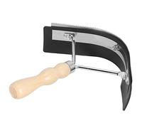 Tnfeeon Grattoir à Sueur, Outil de Toilettage pour Chevaux avec Manche en Bois, Aide au Nettoyage Efficace pour Le Gros Bétail, 22,3x22x5,5 Cm