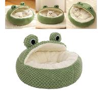 Tnfeeon Grotte de Lit pour Chat Mignon avec Base Antidérapante Lavable en Machine pour Chats D'intérieur, Lit de Couchage Confortable pour Chien, Chiot, (M (50x50x20cm/19,69x19,69x7,87 Pouces, pour)