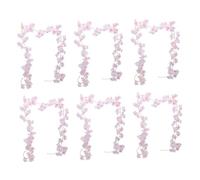 Tnfeeon Guirlande de Fleurs de Cerisier Artificielles en Soie, Feuilles en Plastique en Tissu de Soie, Fausse Vigne à Suspendre, Lot de 6, 5,9 Pieds, pour de Mariage, Plafond, Fond, Mur, Décoration