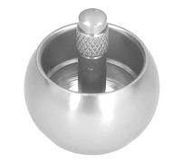 Tnfeeon Gyroscope, Dessus en Métal à Rabat Automatique en Acier Inoxydable, Jouet Amusant pour Enfants et Adultes avec Sac de Rangement (Silver)