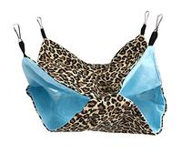 Tnfeeon Hamac pour Hamster, Lit Rafraîchissant Double Couche pour Animaux de Compagnie, Hamac Balançoire pour Petits Animaux pour Hamsters et écureuils (imprimé léopard Sexy)