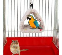Tnfeeon Hamac pour Oiseaux, Lit en Peluche Confortable pour Petits Animaux de Compagnie, Installation de Suspension Rapide, Plusieurs Tailles Disponibles, pour Les Perroquets, Les Hamsters et Plus