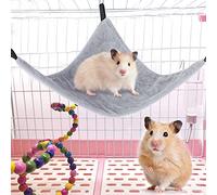 Tnfeeon Hamac Triangulaire pour Petits Animaux, Matériau en Toile pour Hamsters, écureuils et Autres Petits Animaux de Compagnie, Conception Confortable 30x30 Cm pour Une Utilisation en Cage (Gray)