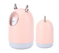 Tnfeeon Humidificateur Mignon Humidificateur à Brume Fraîche Bureau Chambre Purificateur d'air USB Connecté Kawaii Humidificateur d'air(Rose)