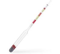 Tnfeeon Hydromètre à Triple échelle, Alcool en Verre Brix, densité Spécifique 0,990 à 1,170 Brix 0-35, Alcool Potentiel 0-20% pour le Brassage à Domicile, la Bière, le Vin, le Suivi de la (Couleur