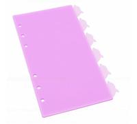 Tnfeeon Intercalaires à Feuilles Mobiles A6, Inserts de Planificateur en Plastique PP à 20 Trous avec Onglets Extractibles en Forme de Dauphin, 16 Pages d'index Colorées, Rapide des Sections pour