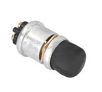 Tnfeeon Interrupteur à Bouton-poussoir 12 V 20 A, Aluminium moulé Sous Pression pour l'activation du Klaxon de Démarrage du Moteur, Installation Facile pour Voiture, Bateau, Moto, Camion