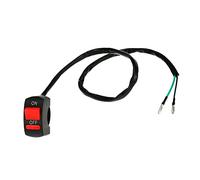 Tnfeeon Interrupteur d'éclairage de Guidon de Moto Universel 7 à 8 Pouces, Commande Marche/arrêt pour Feux de Détresse et Prise de Courant DC12V 10A Noir pour Motos, VTT, Scooters
