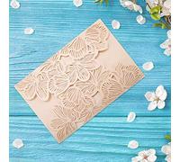 Tnfeeon Invitations de Mariage de Style Européen, Motifs Floraux élégants, Personnalisation pour Texte et Graphiques, Ensemble de 10 Cartes pour Mariages, Fêtes d'anniversaire et Célébrations (B)